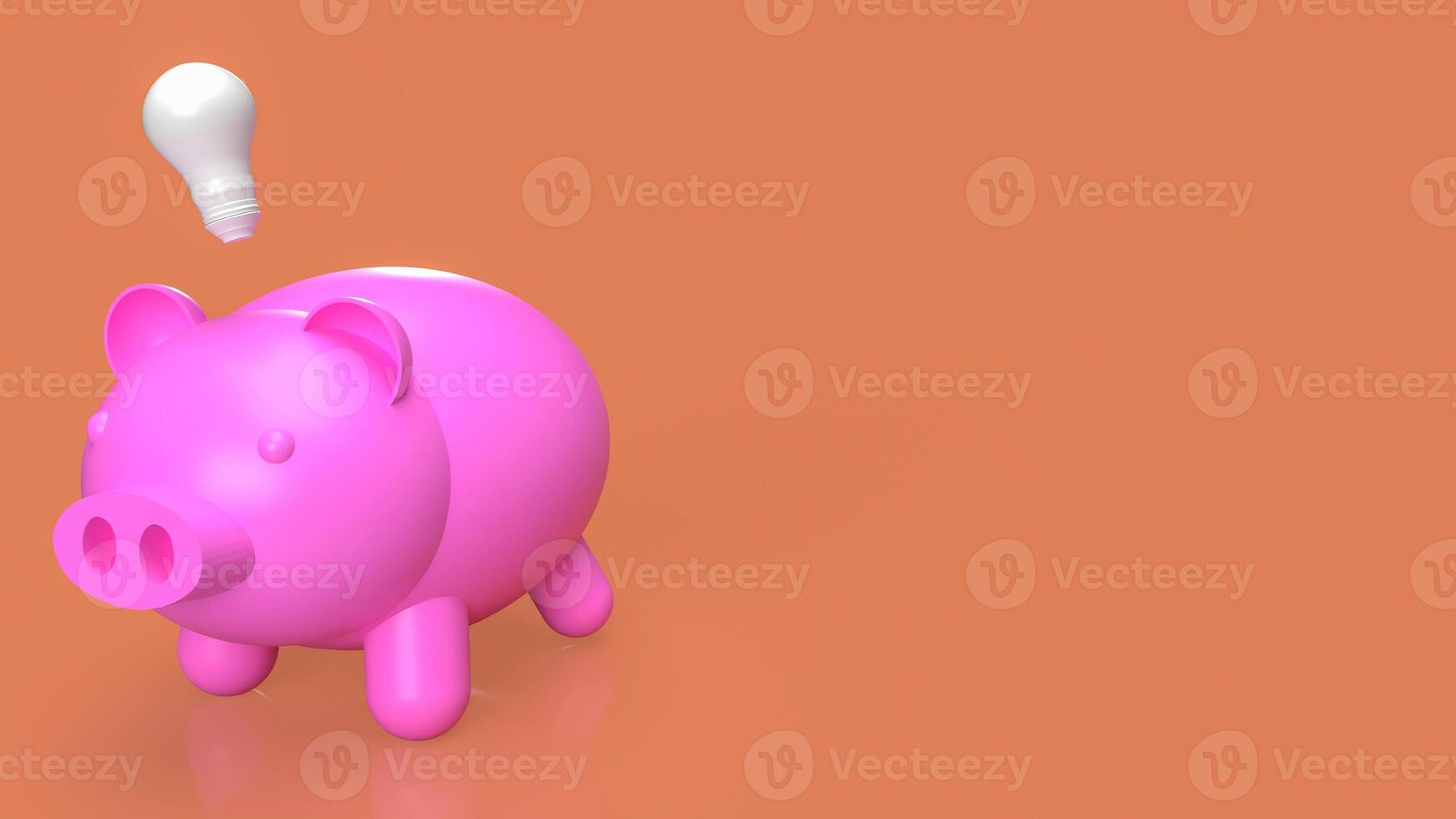 The piggy bank for saving concept 3d rendering. photo