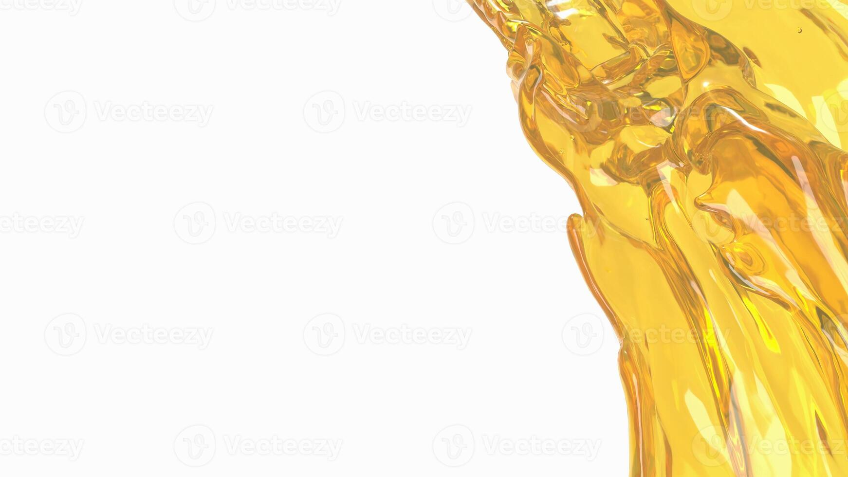 el oro petróleo chapoteo para spa o salud concepto 3d representación. foto