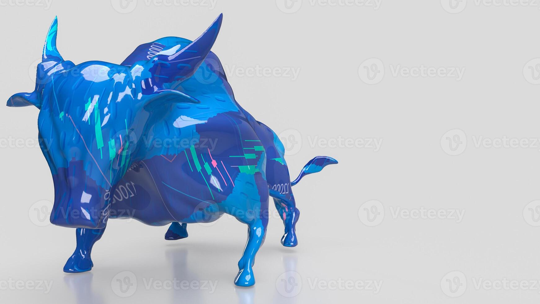 The Bull 3d figure for Business or positive sentiment often encourages buying. photo