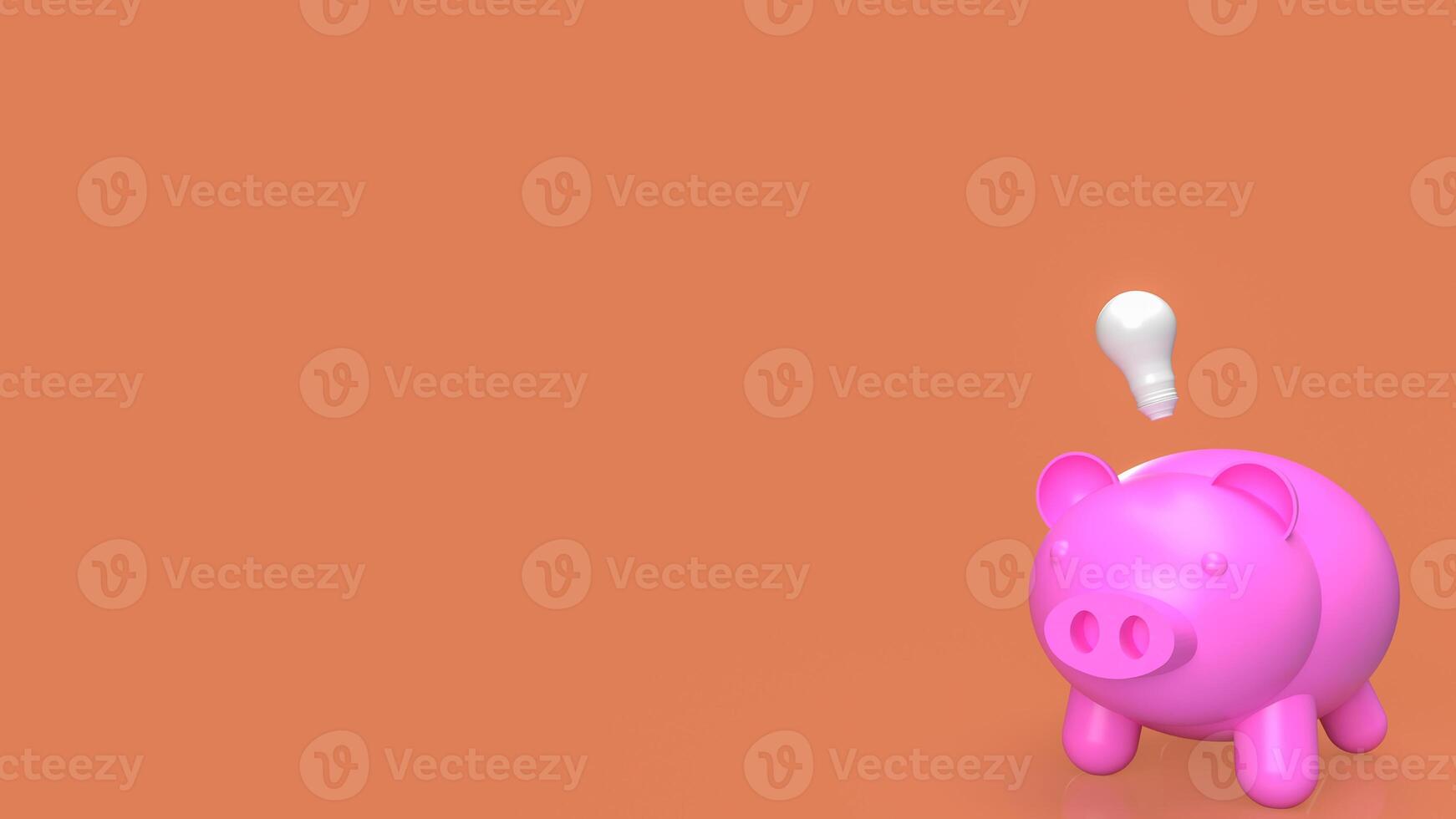The piggy bank for saving concept 3d rendering. photo
