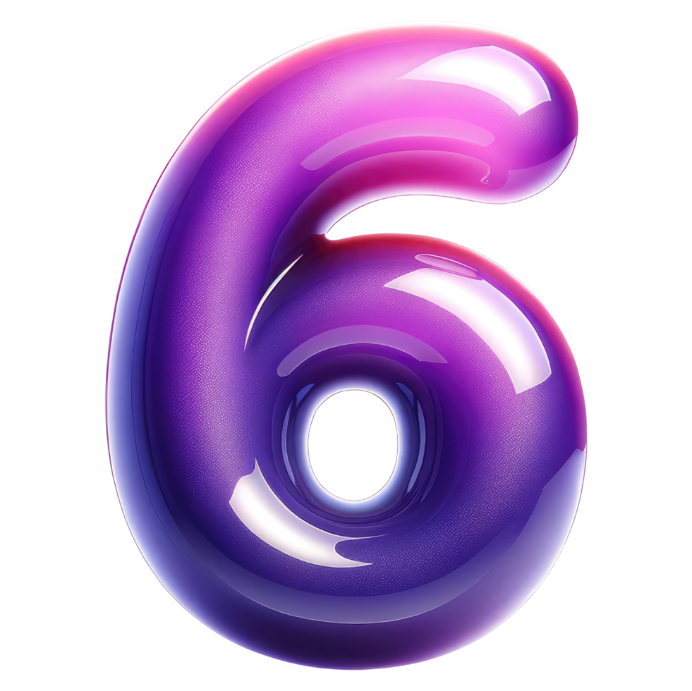 AI Generated Glossy Purple Number 6 39660084 PNG ai-generated-glossy-purple-number-6-39660084-png