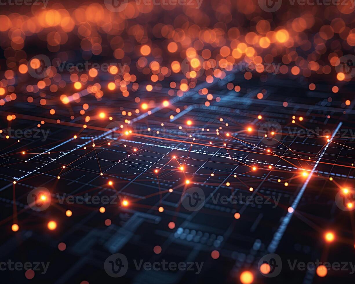 AI generated Futuristic 3d diagram graph background. Technology background. photo