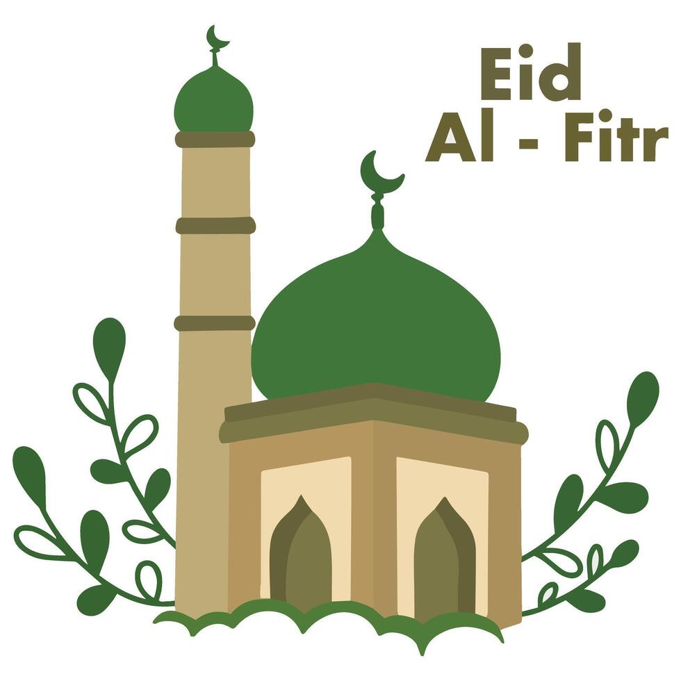 estético mezquita vector ilustración para eid Alabama fitr día