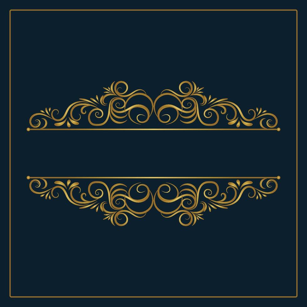 Vintage Royal Title Border Or Text Frame Ornament Elements For Wedding Invitation Card vector