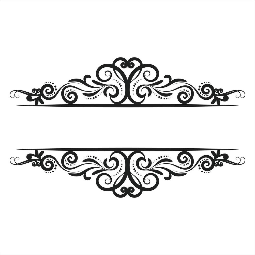 vector Clásico real título frontera o texto marco ornamento elementos, lujo Clásico frontera Boda invitación tarjeta marco frontera