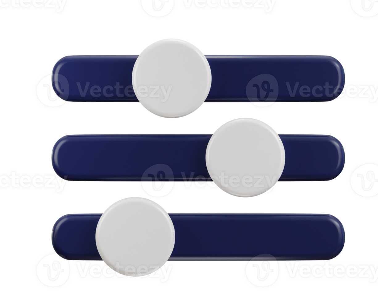 control deslizante ajustar icono concepto en música volumen ajustamiento icono 3d hacer png