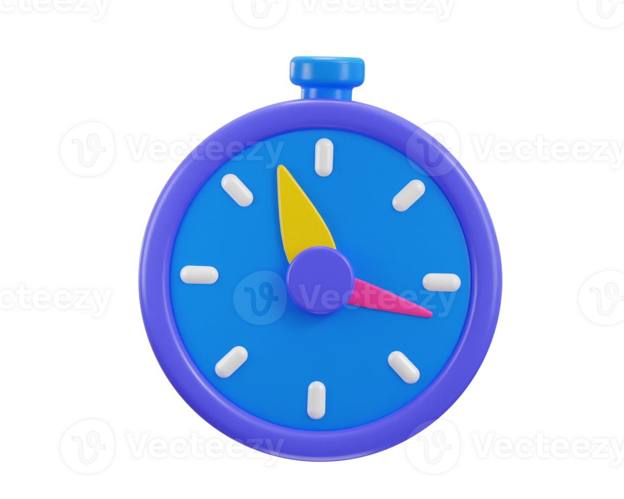 stopwatch timer icon 3d rendering illustration png