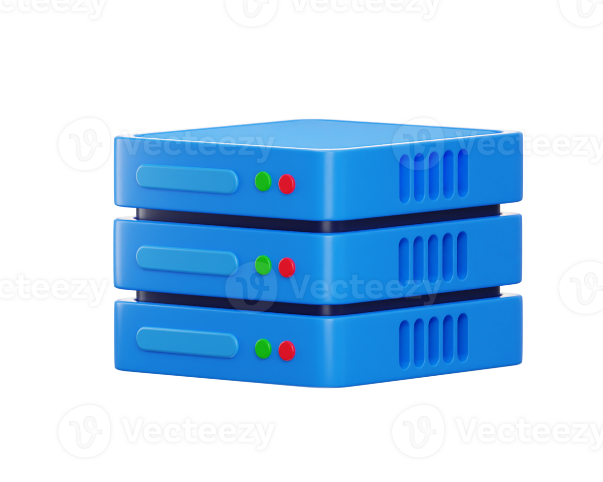 database server icon 3d rendering illustration png