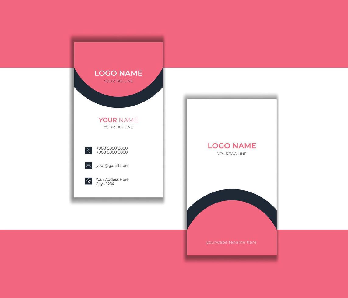 creative modern and simple vertical business card design template. vector