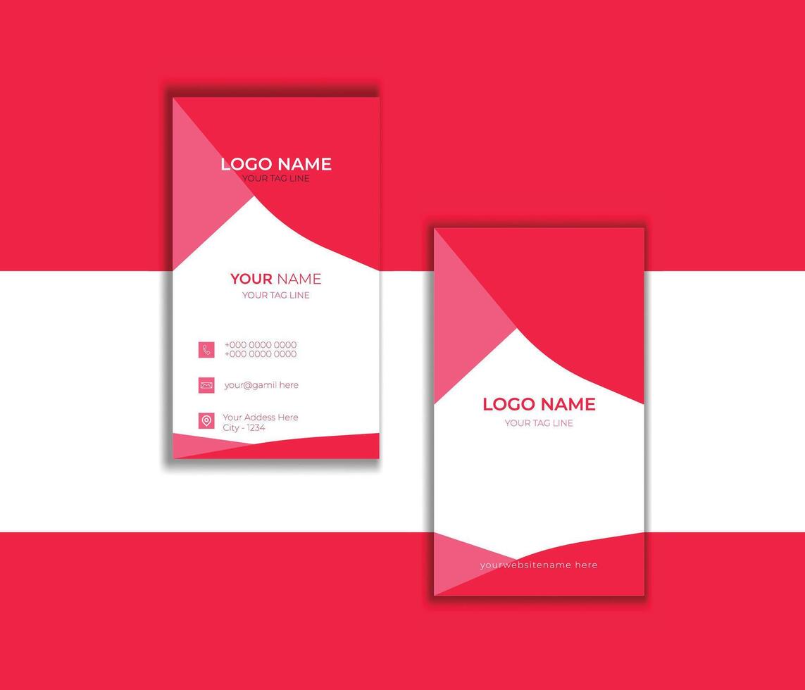 creative modern and simple vertical business card design template. vector