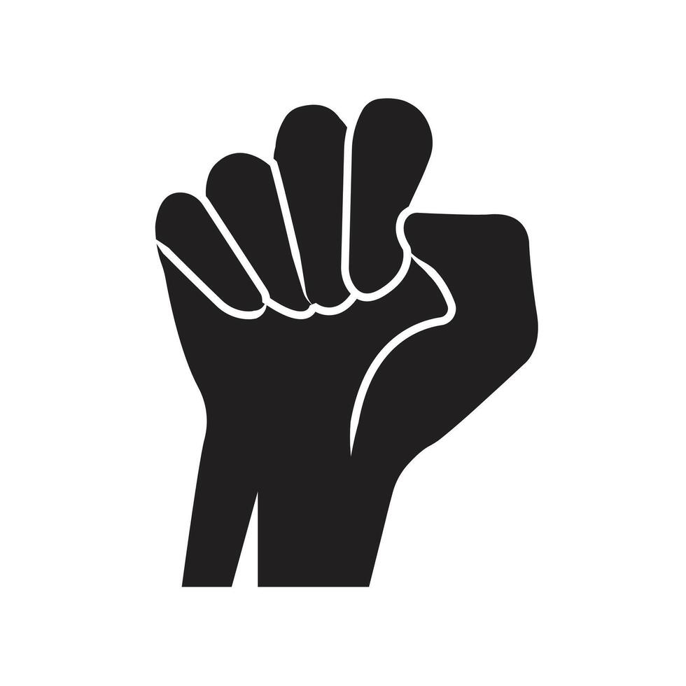 black defiant hand vector Illustrated