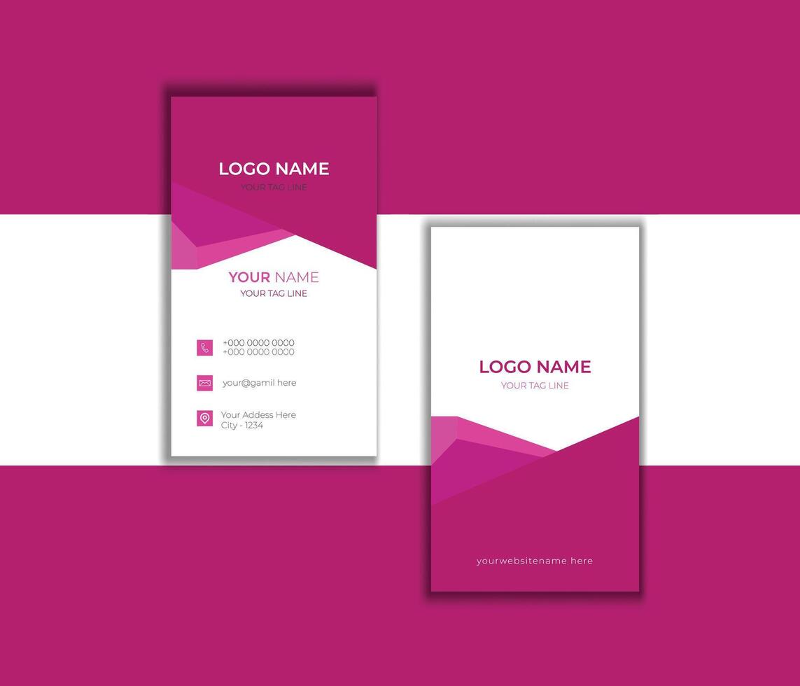 creative modern and simple vertical business card design template. vector