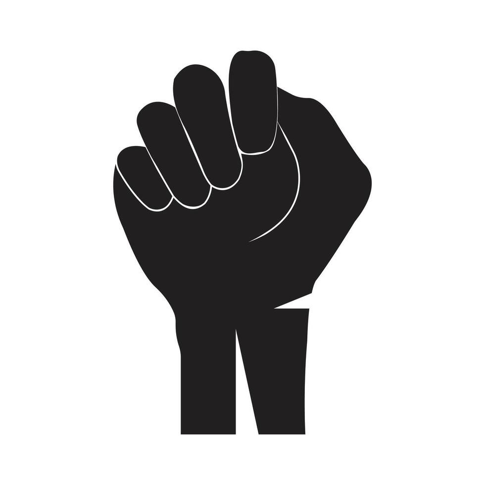 black defiant hand vector Illustrated