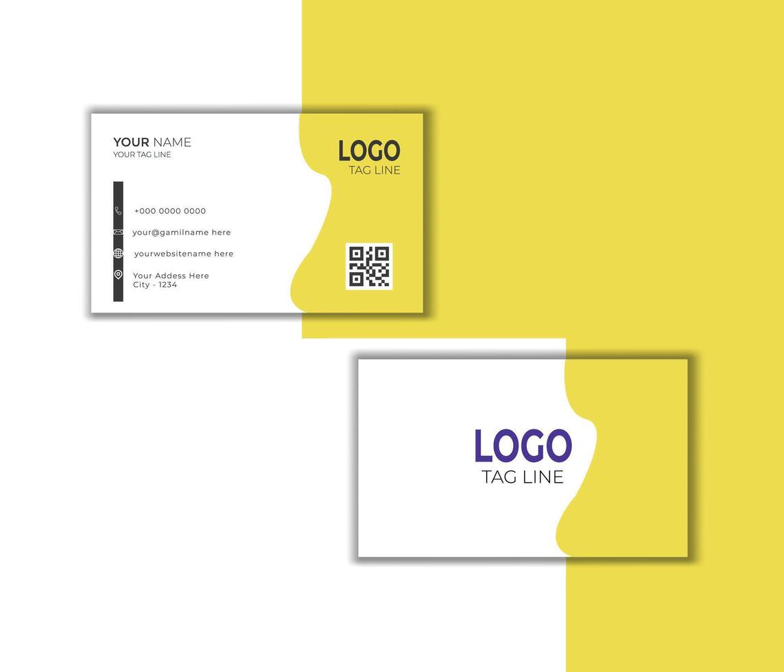 Business card design template, Clean professional business card template, vector