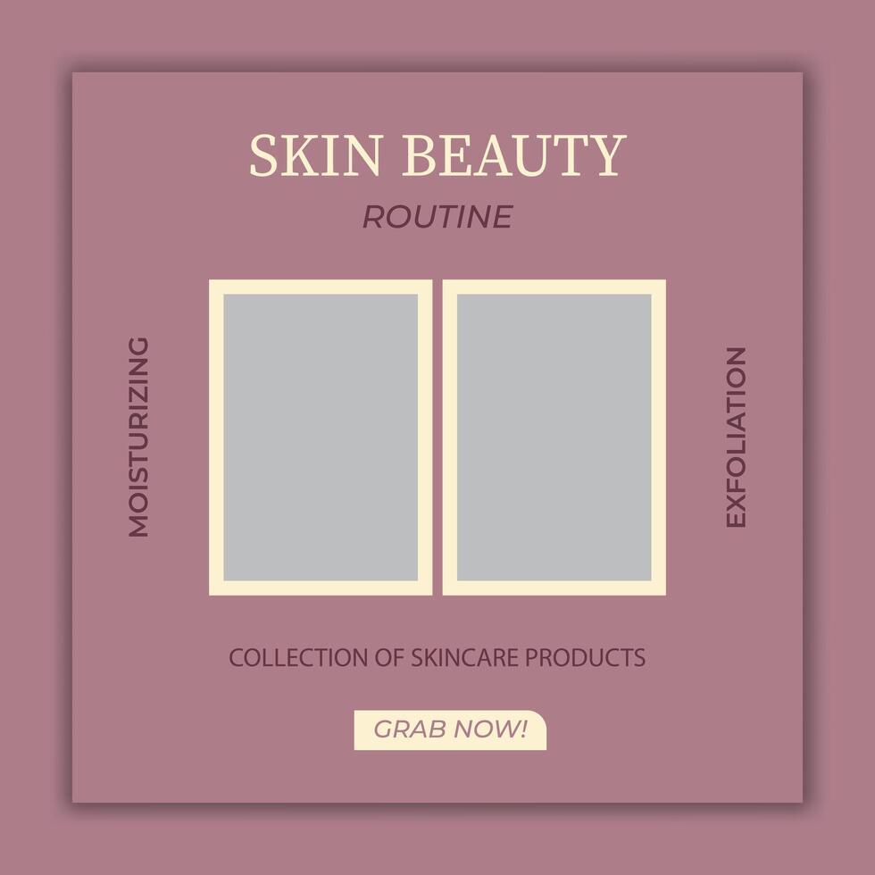 skin care product social media banner template vector