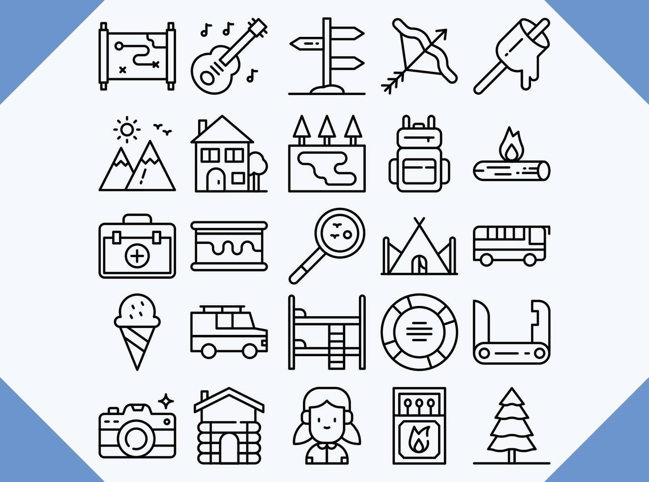 camping line icon design vector