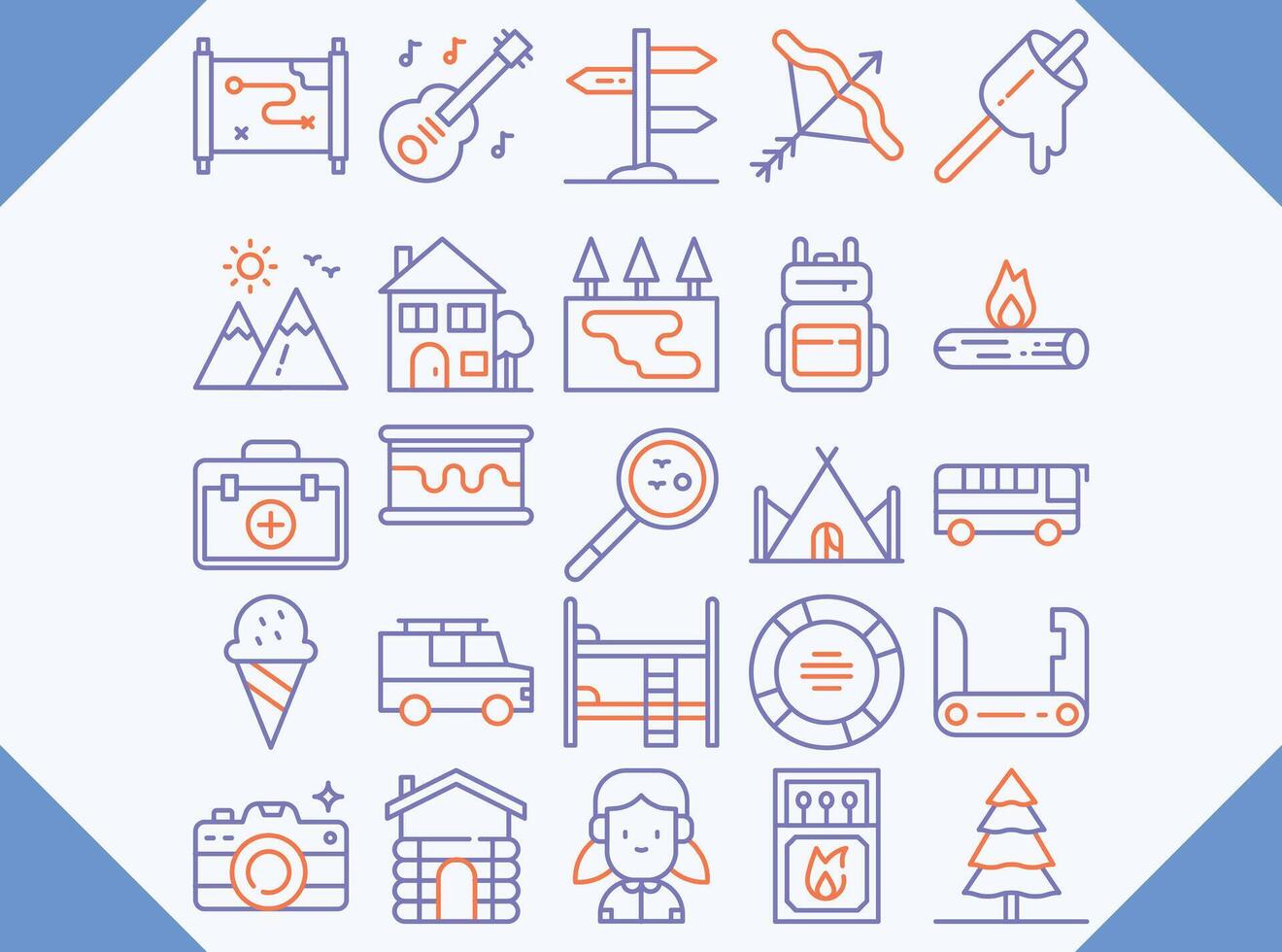 camping line icon design vector