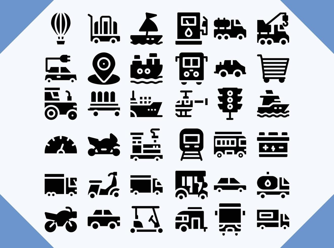 transport filled icon design vector