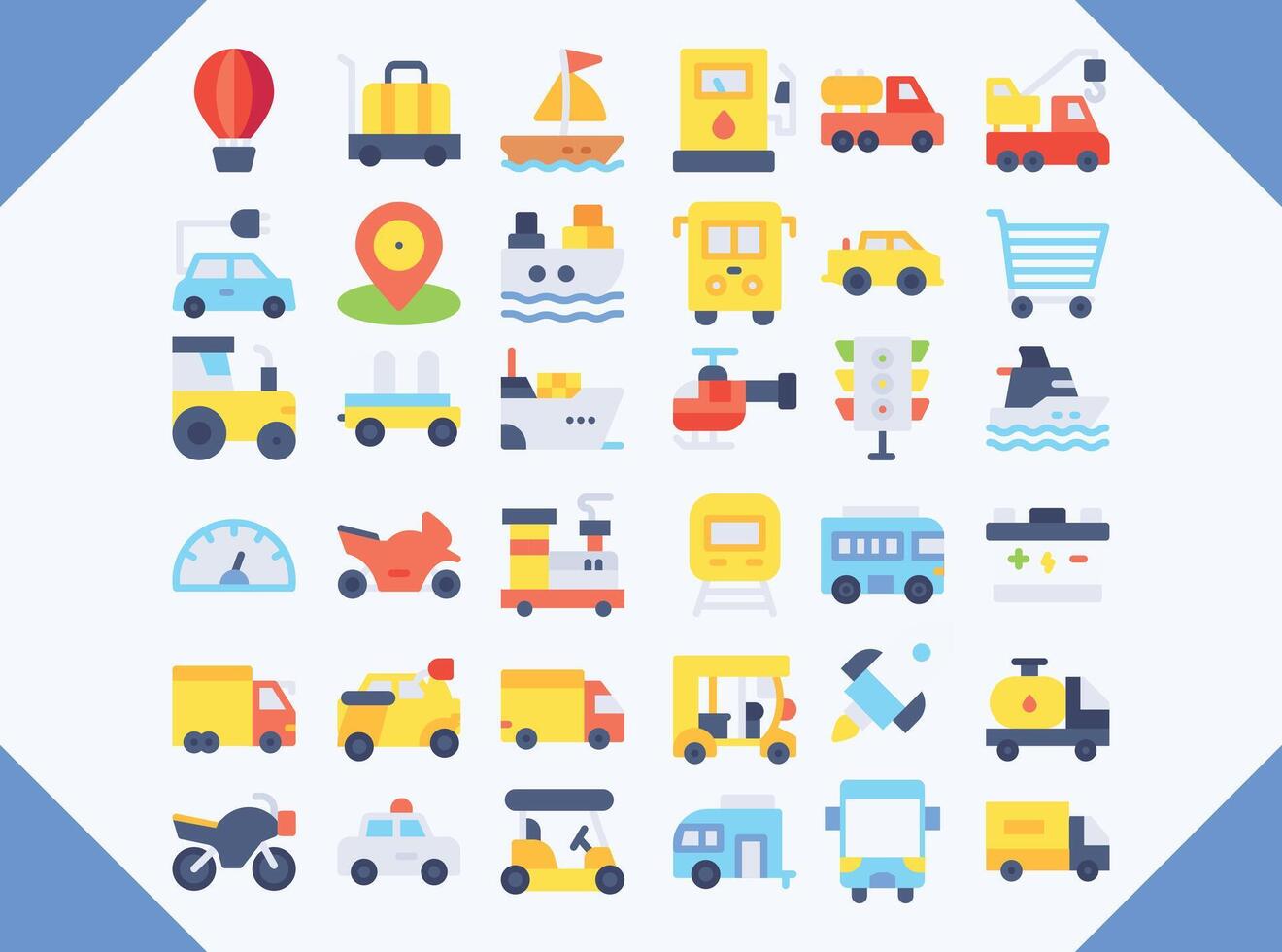 transport flat icon design vector