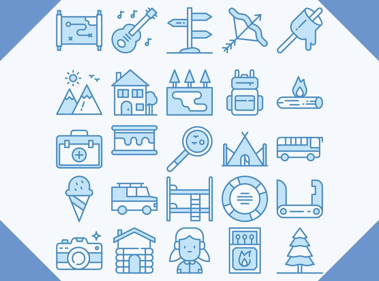 camping line icon design vector