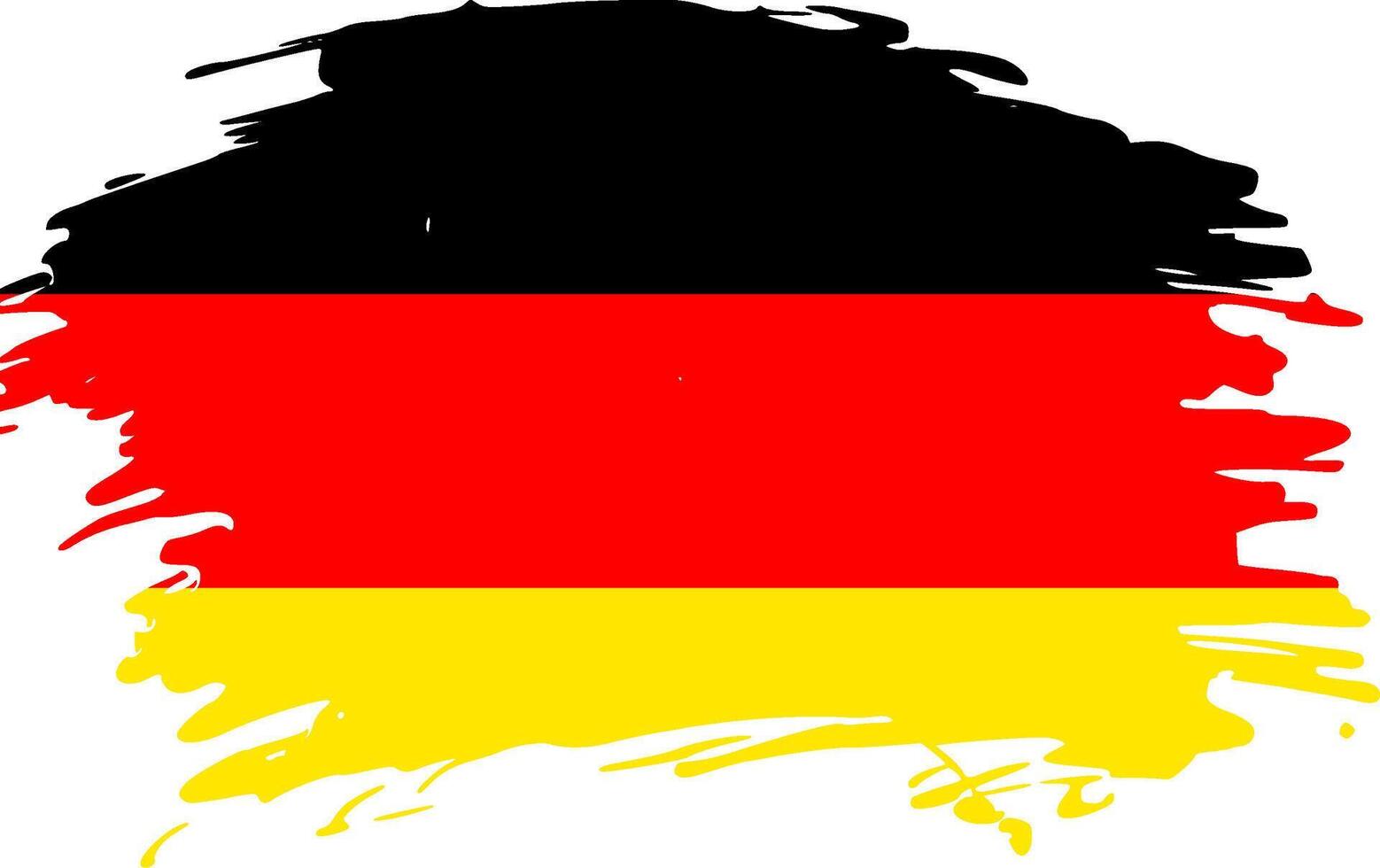 Flag of Germany. Vector illustration on white background. Beautiful brush strokes. Abstract concept. Elements for design.