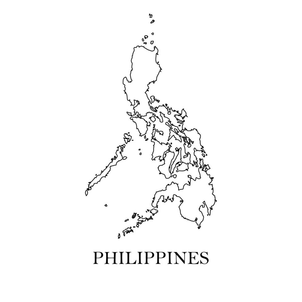 High detailed vector map - Philippines