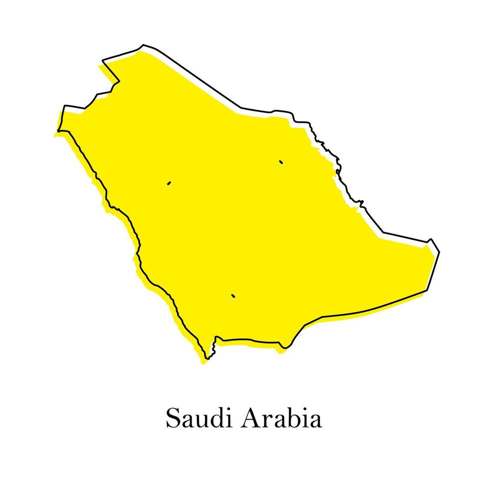 saudi arabia mapa vector. vector