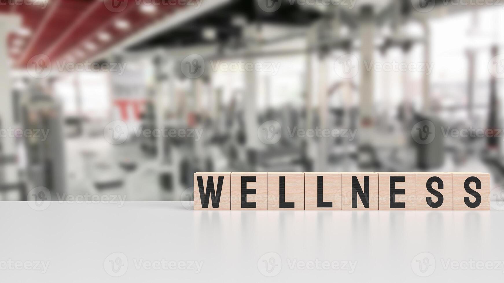 The Wellness on Fitness Background for Health concept 3d rendering. photo