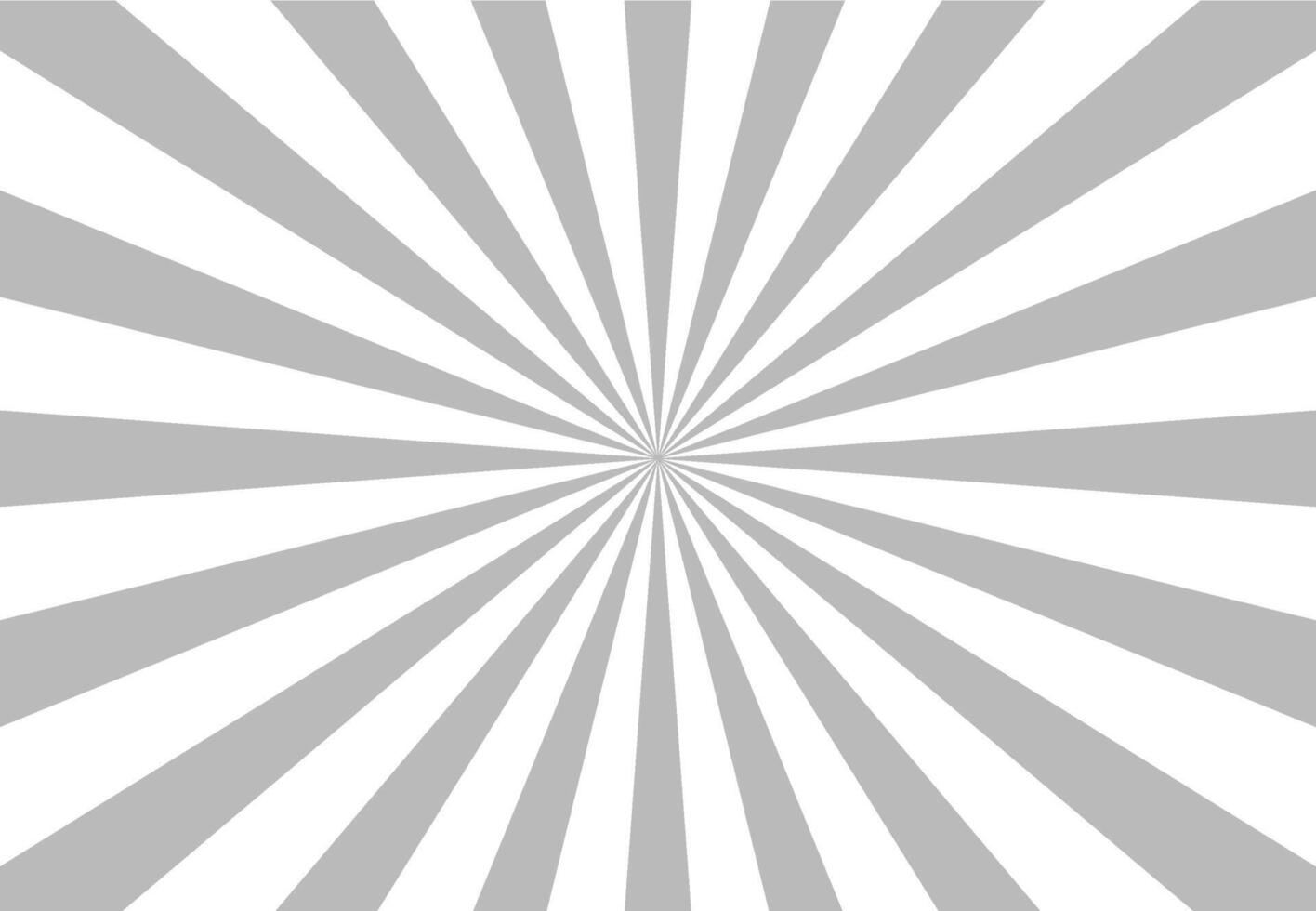 Halftone dotted radial rays background. Halftone cartoon border. Manga style polka dot beams frame. Concentration lines going to the center. Dot zoom. Monochrome. Horizontal composition. vector