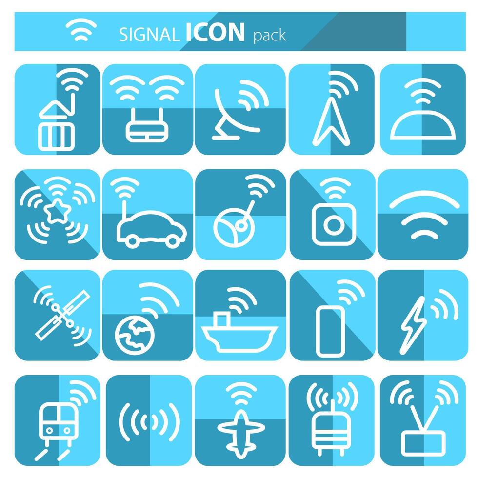 connection signal icon pack vector illustration