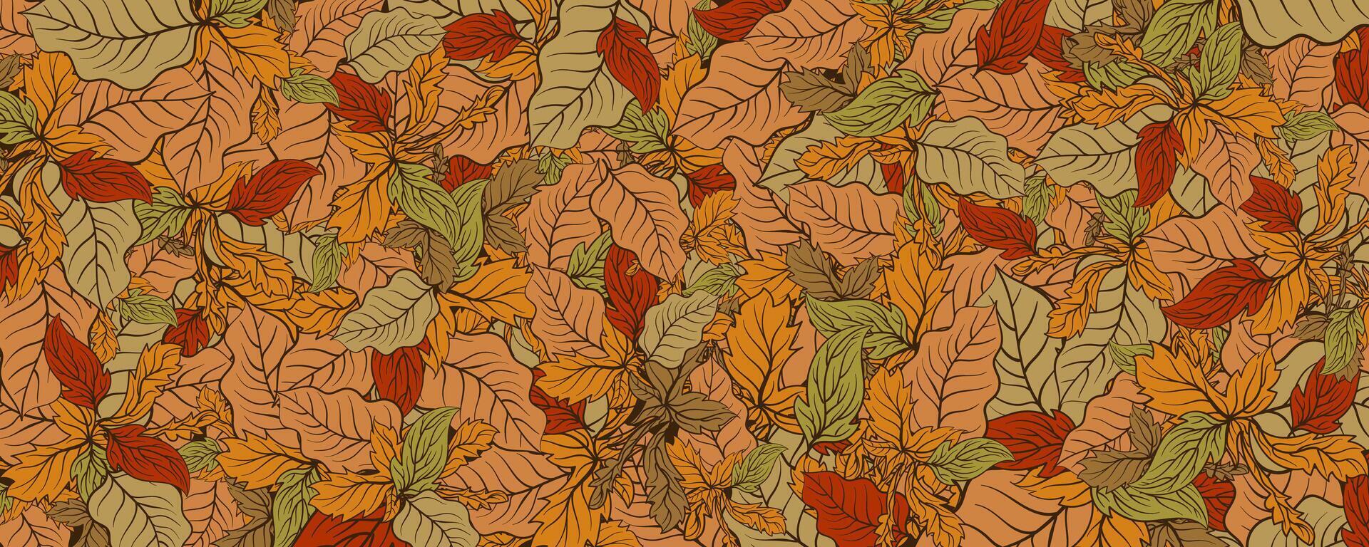 otoño hoja modelo fondo.vector ilustración vector