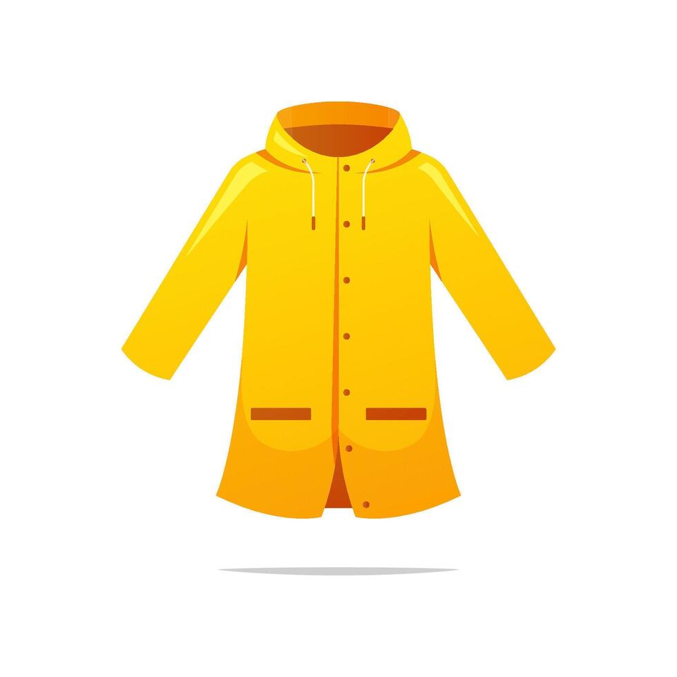 amarillo impermeable vector aislado en blanco antecedentes