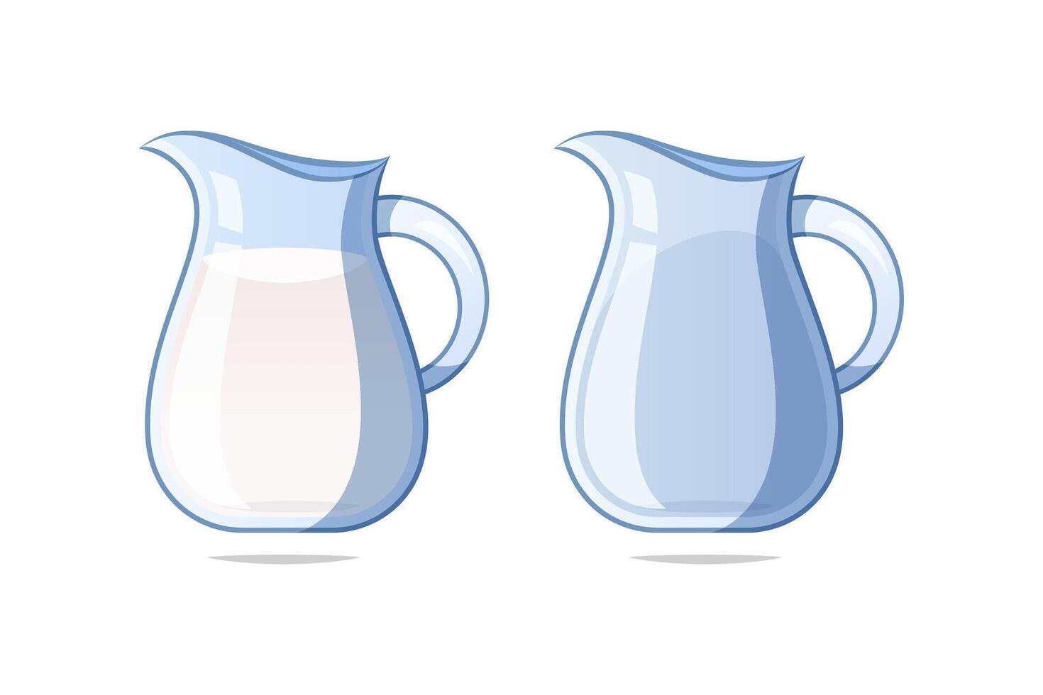 Jug of milk vector isolated on white background.