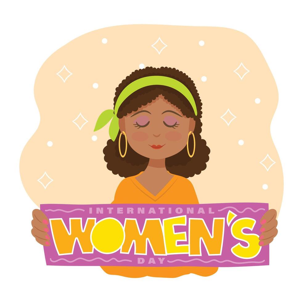 8 marzo, internacional De las mujeres día. saludo diseño para tarjeta, volantes, póster, bandera, invitación. vector