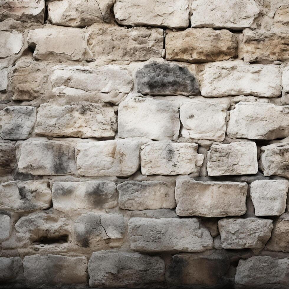 AI generated Historic charm exudes from a beautifully preserved white stone wall For Social Media Post Size photo