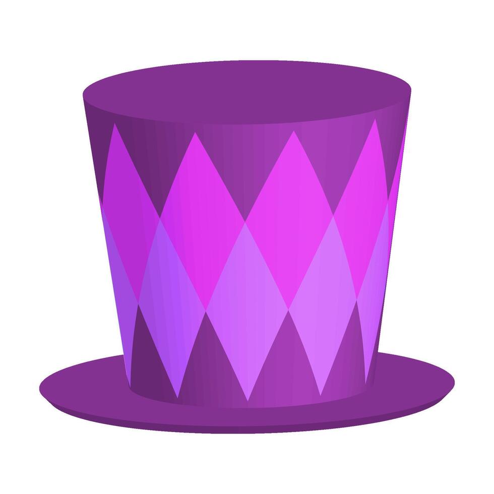Purple Carnival top isolated on the white background. vector