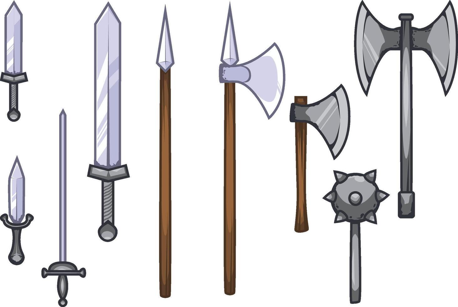 Set of Medieval Weapons vector