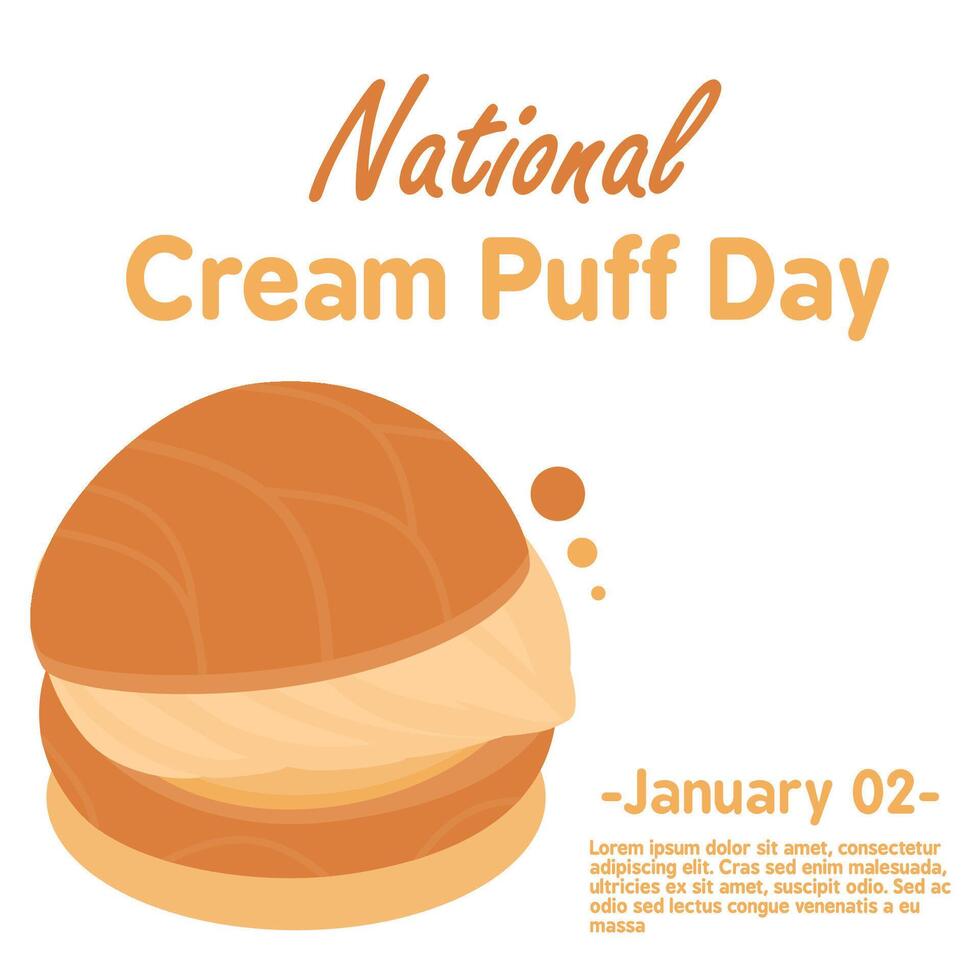 national cream puff day vector