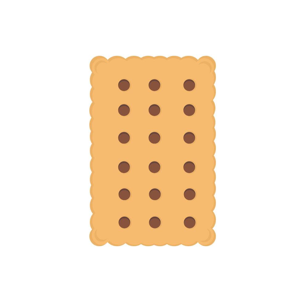 plano ilustración de mantequilla galletas aislado en blanco antecedentes vector