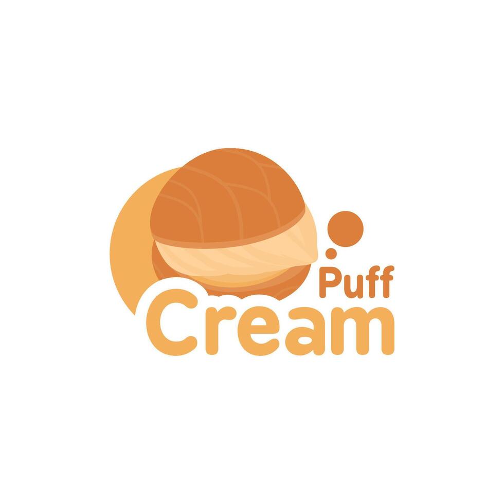 Logo Cream Puff vector