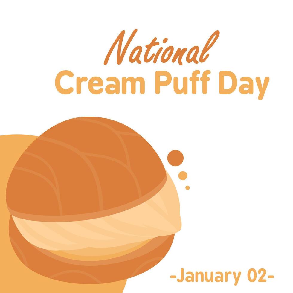 National Cream Puff Day vector
