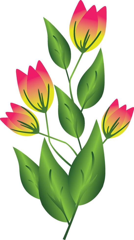 illustration of pink color bouquet flower vector design on a white background