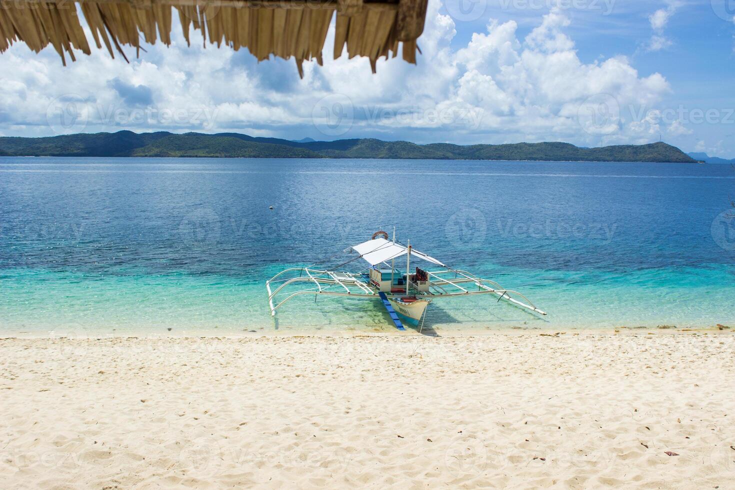 View of a typical Philippine bangka boat photo