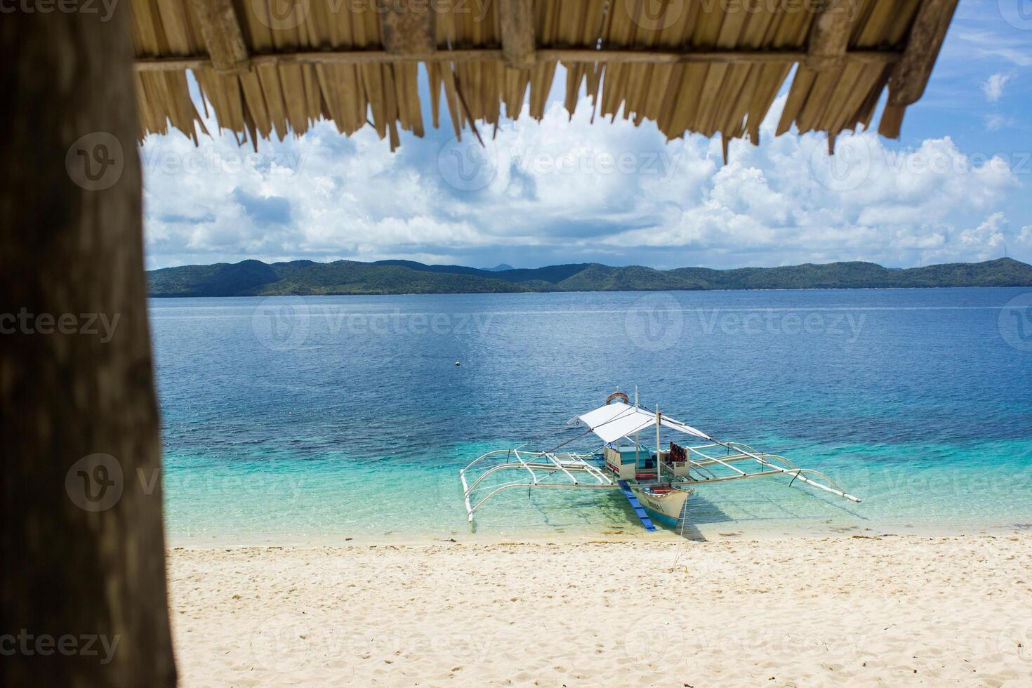 View of a typical Philippine bangka boat photo