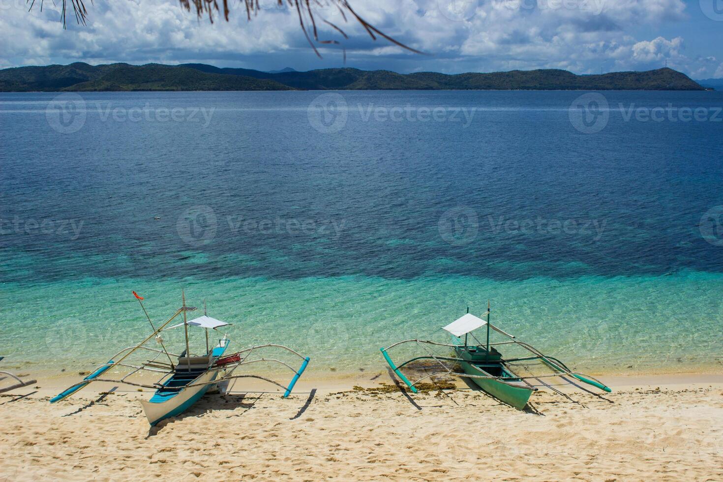 View of a typical Philippine bangka boat photo