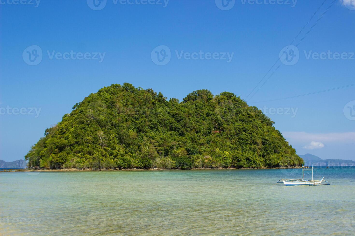 Las Cabanas beach in El Nido, Palawan, Philippines photo