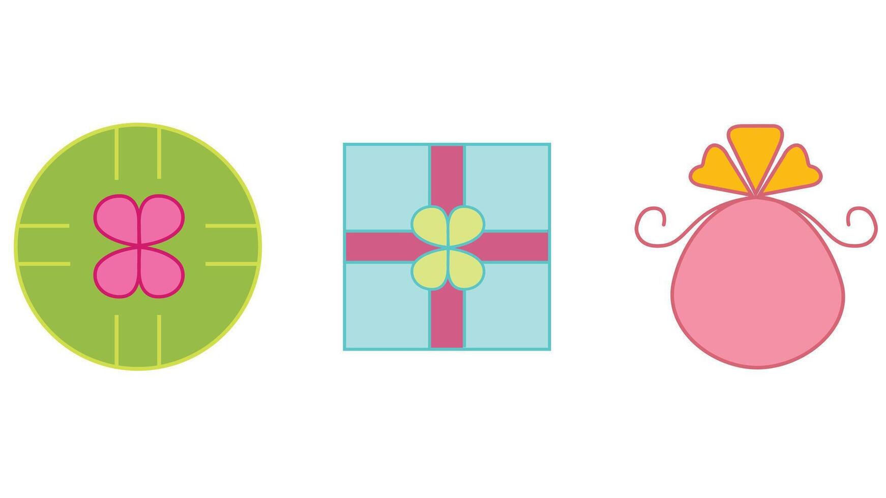 gifting, and gift boxes for valientine's day vector icon set