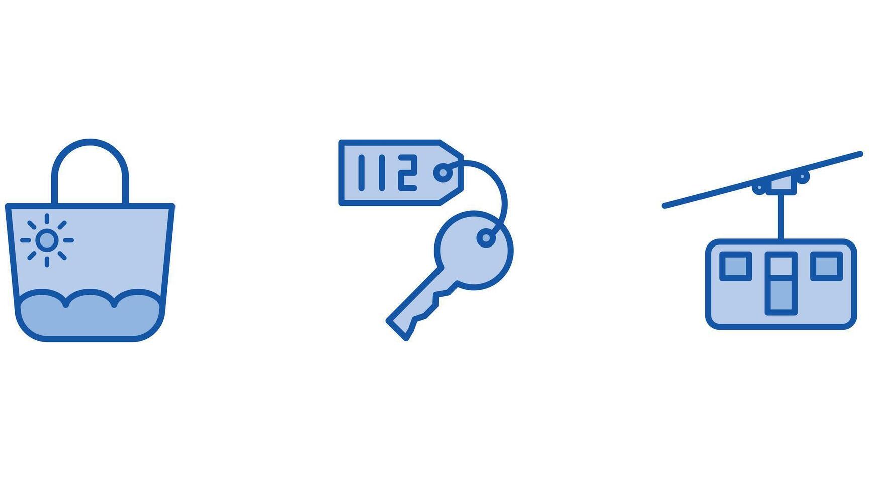 Travel, vacation, and fitness vector illustration