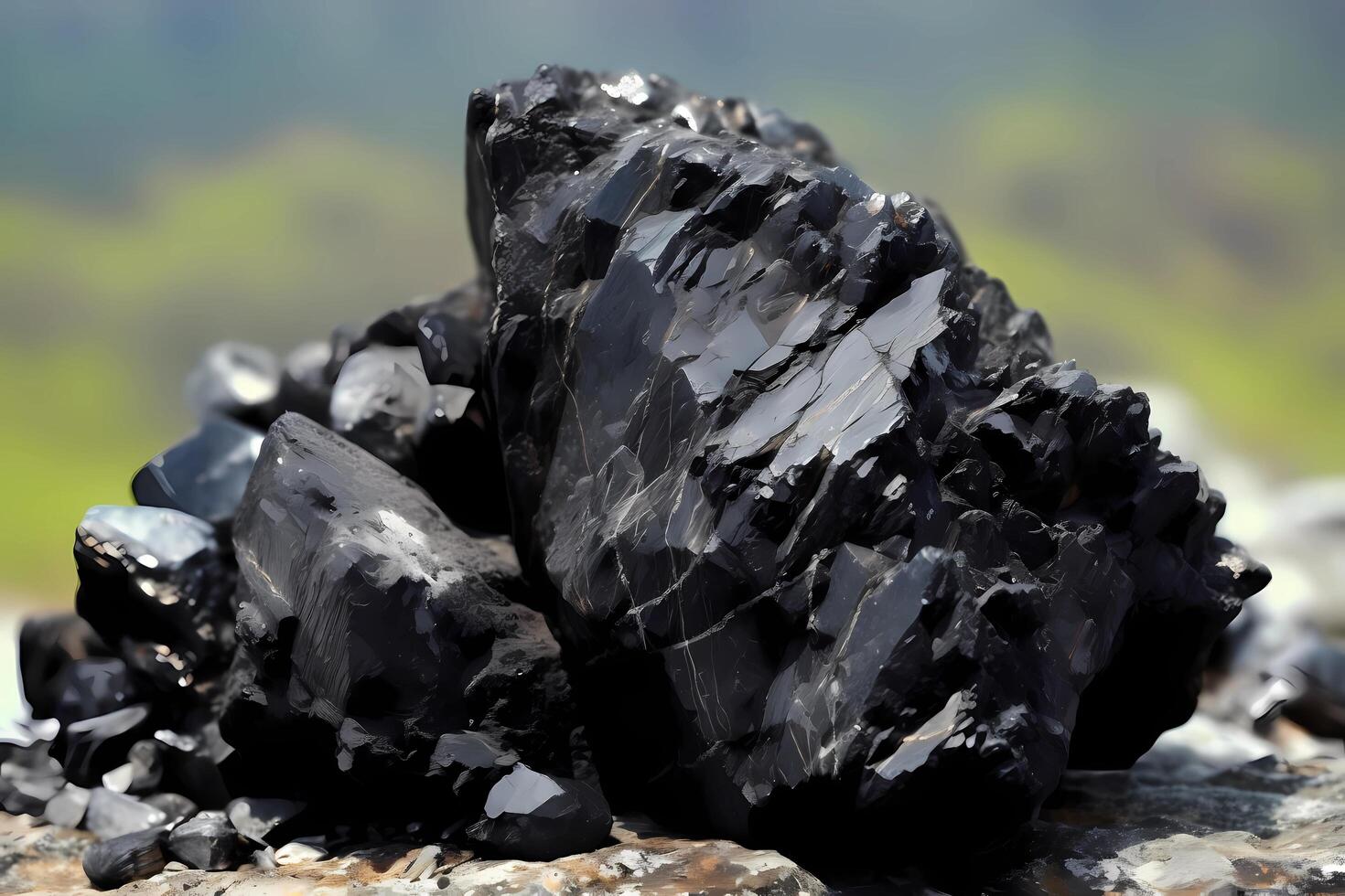 AI generated Chromite - Found in South Africa, India, Turkey - Iron chromium oxide mineral, used in metallurgy and as a refractory material photo