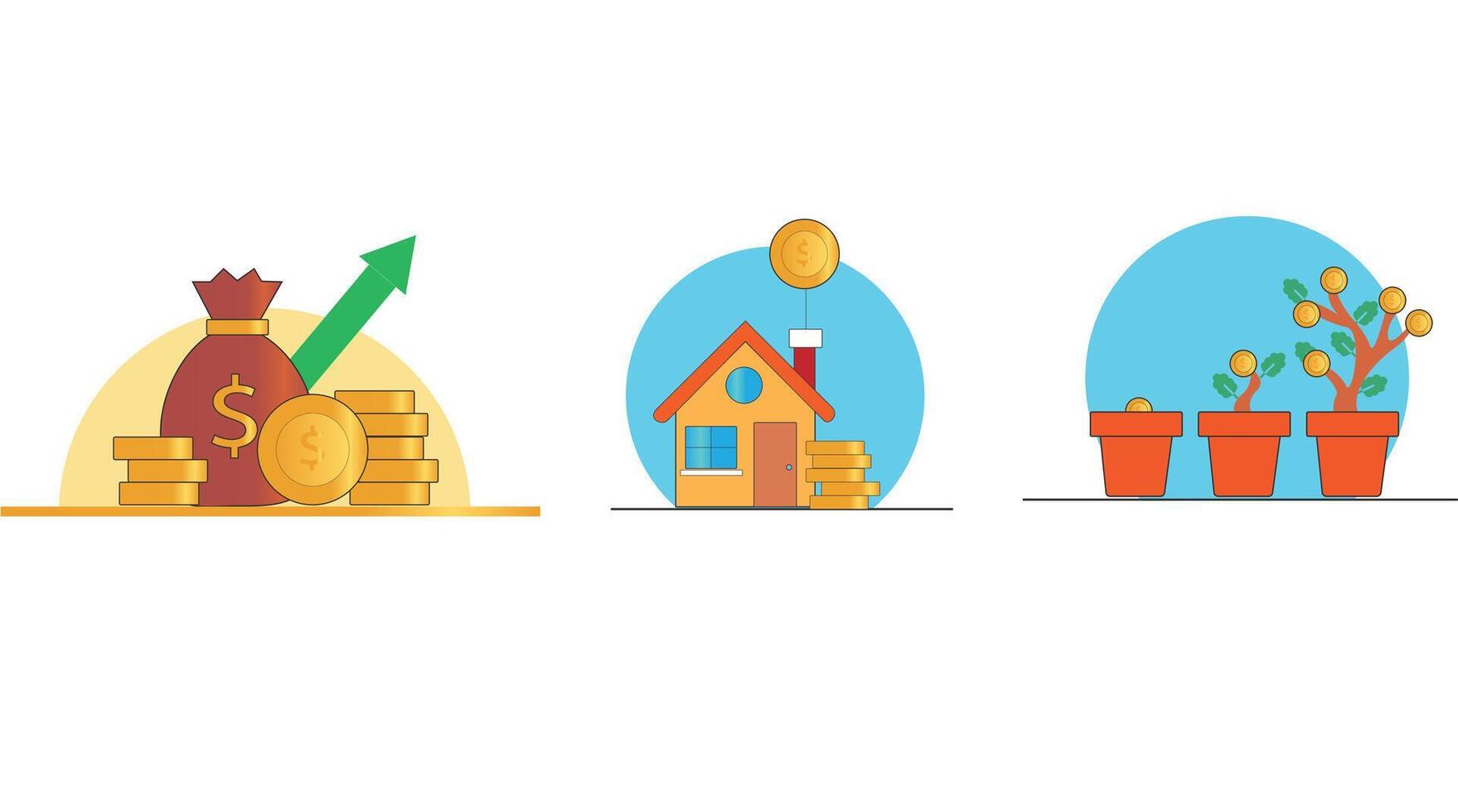 business and finance vector illustration and icons